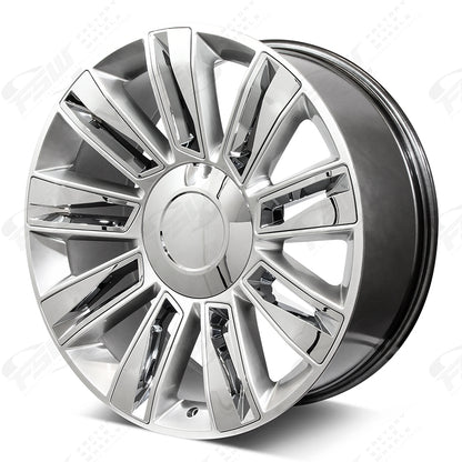 Diamond Style - F007 22x9 Hyper Silver Chrome Inserts wheel