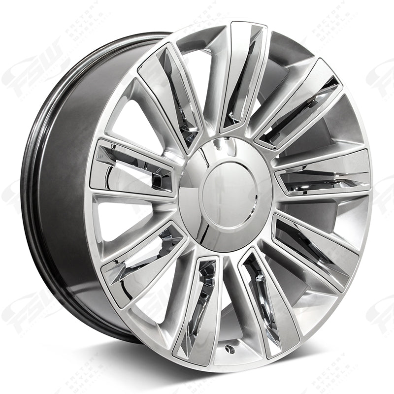 Diamond Style - F007 26x9.5 Hyper Silver Chrome Inserts wheel