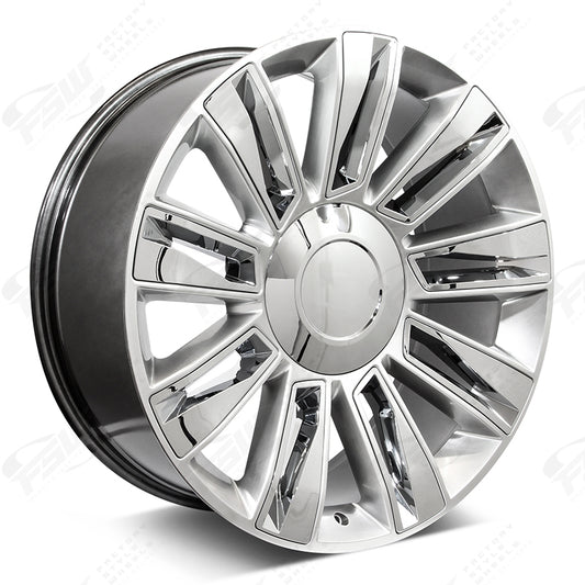 Diamond Style - F007 26x9.5 Hyper Silver Chrome Inserts wheel
