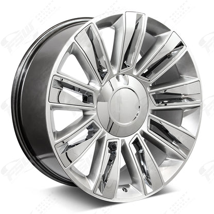 Diamond Style - F007 22x9 Hyper Silver Chrome Inserts wheel