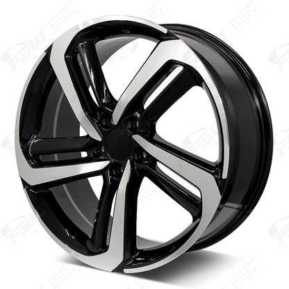 EXL Style - F136 2x8 Machined Face/Black Outline wheel