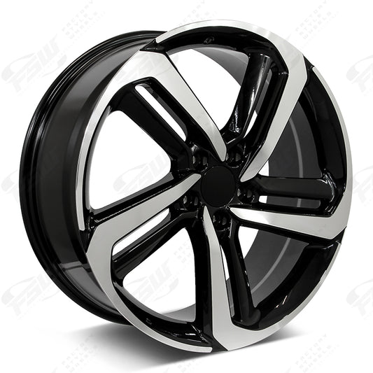 EXL Style - F136 2x8 Machined Face/Black Outline wheel