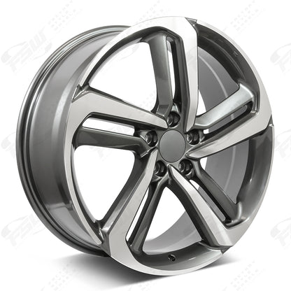 EXL Style - F137 19x8 Machined Face/Gunmetal Outline wheel