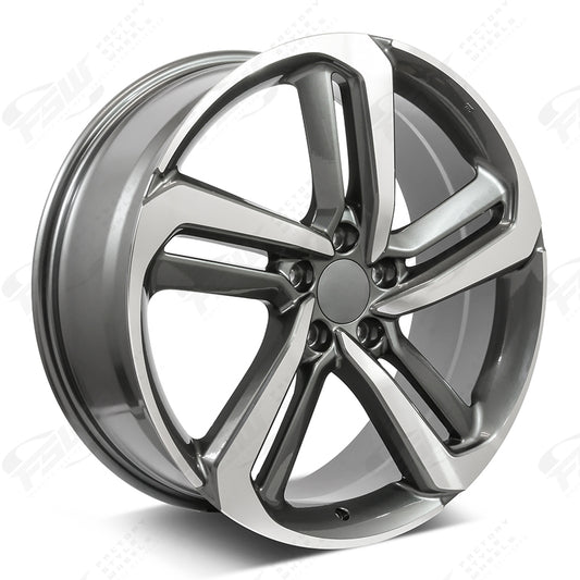 EXL Style - F137 19x8 Machined Face/Gunmetal Outline wheel