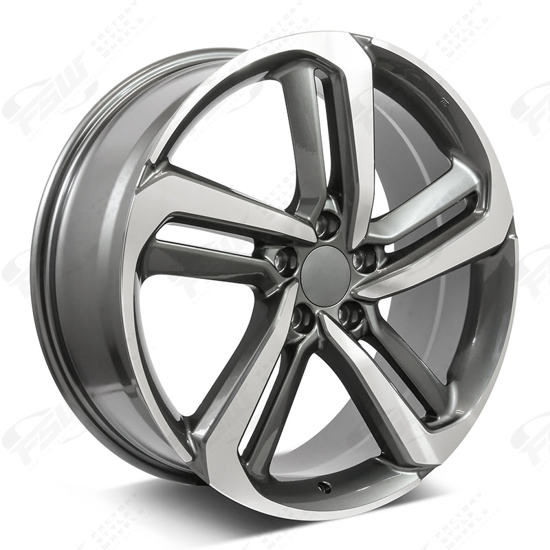 EXL Style - F137 2x8 Machined Face/Gunmetal Outline wheel