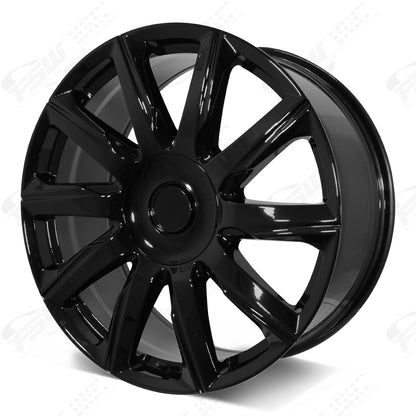 2021 Platinum Style - F261 24x1 Gloss Black wheel