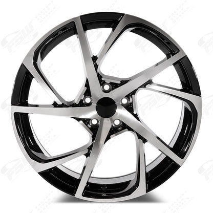 HSX Style - F231 2x8 Machined Face/Black Outline wheel