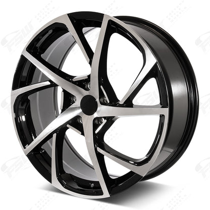 HSX Style - F231 2x8 Machined Face/Black Outline wheel