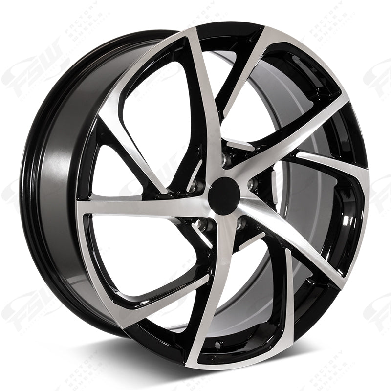 HSX Style - F231 2x8 Machined Face/Black Outline wheel