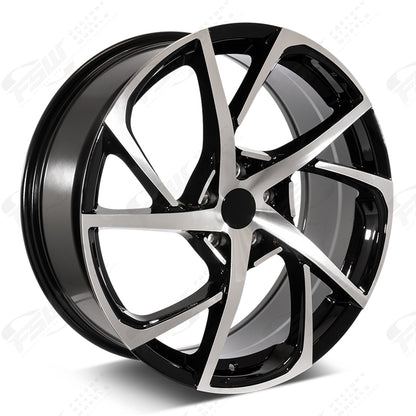 HSX Style - F231 2x8 Machined Face/Black Outline wheel