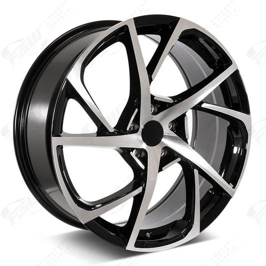 HSX Style - F231 2x8 Machined Face/Black Outline wheel