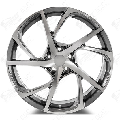 HSX Style - F232 2x8 Machined Face/Gunmetal Outline wheel