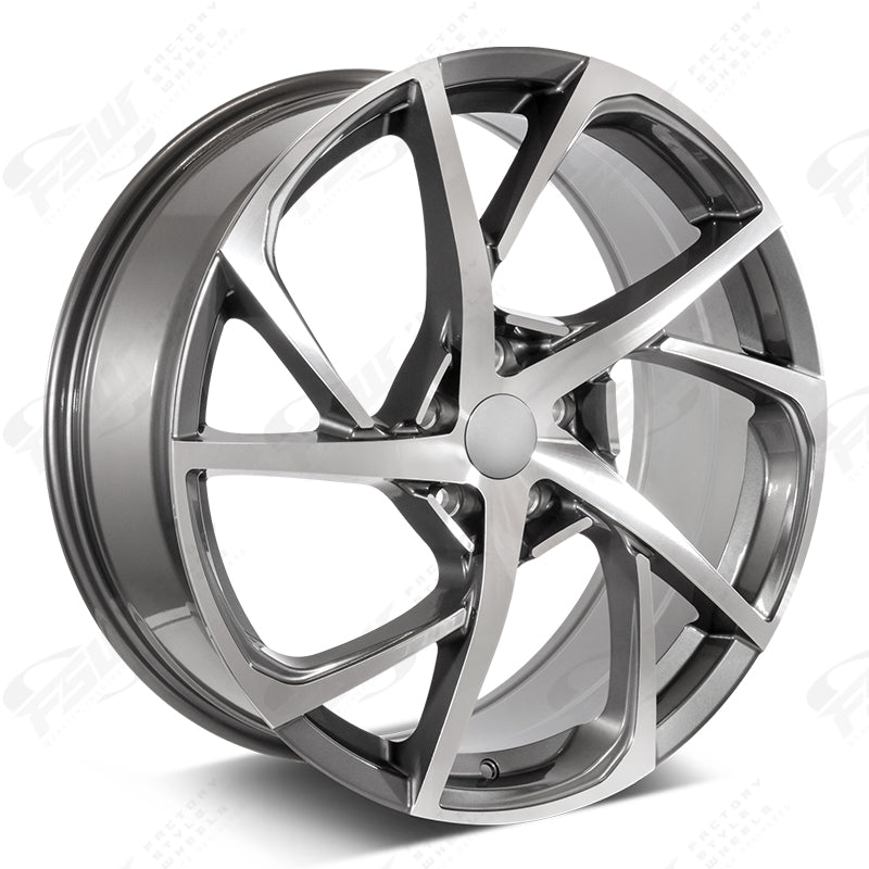 HSX Style - F232 2x8 Machined Face/Gunmetal Outline wheel