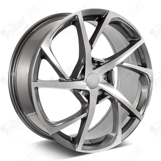 HSX Style - F232 2x8 Machined Face/Gunmetal Outline wheel
