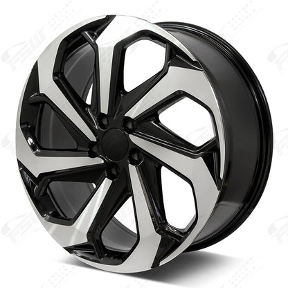 LX Sport Style - F066 17x7.5 Machined Face/Black Outline wheel