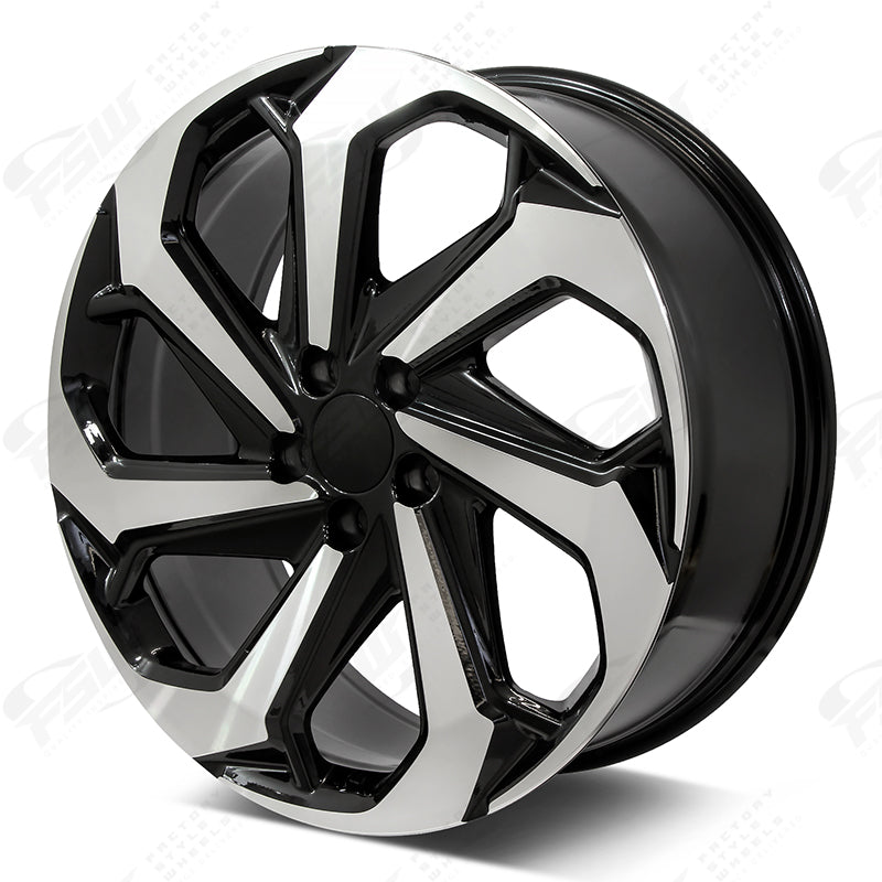 LX Sport Style - F066 2x8 Machined Face/Black Outline wheel