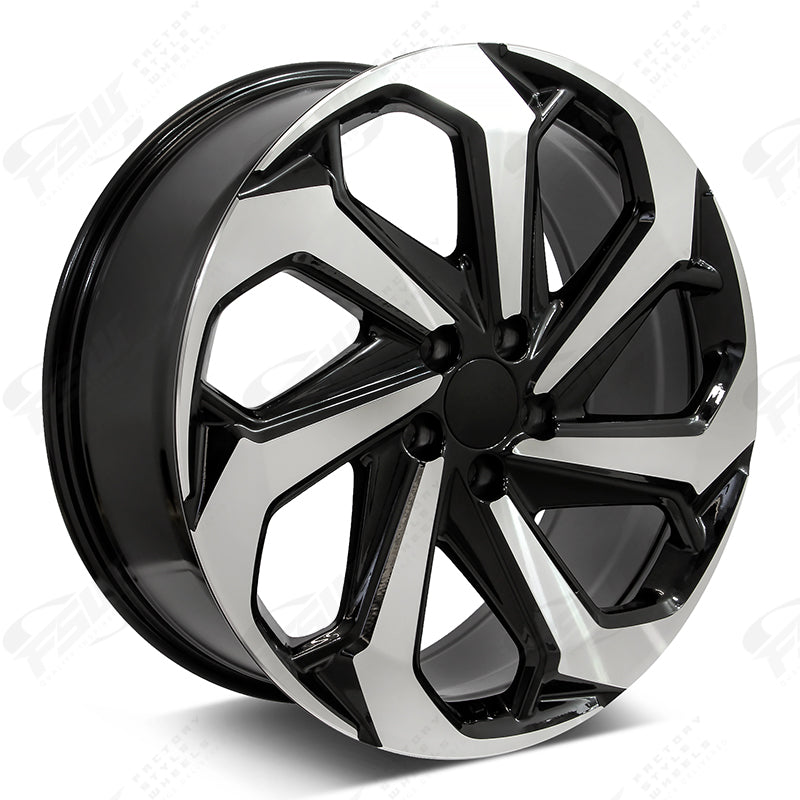 LX Sport Style - F066 17x7.5 Machined Face/Black Outline wheel