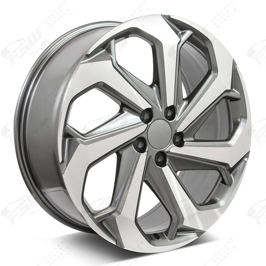 LX Sport Style - F067 2x8 Machined Face/Gunmetal Outline wheel
