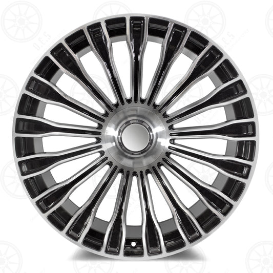 Maybach Style - RM66 22x10.5 Machined Face w/Black Outline wheel