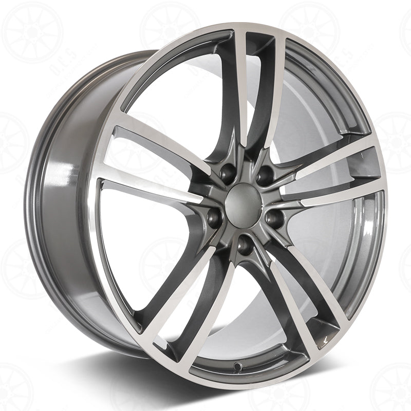 Panamera Style - RP17 22x1 Machined Face/Gunmetal Outline wheel
