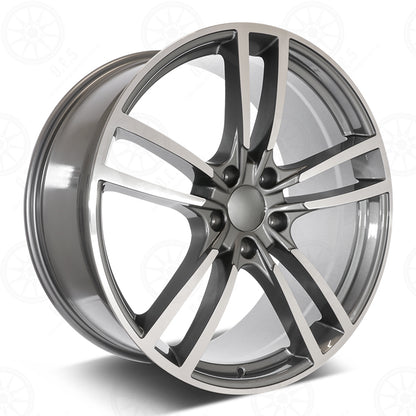 Panamera Style - RP17 22x1 Machined Face/Gunmetal Outline wheel