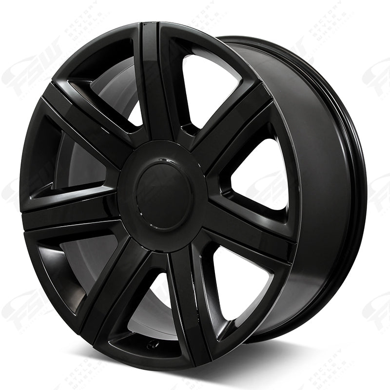 Platinum Style - F001 22x9 Satin Black Gloss Black Inserts wheel