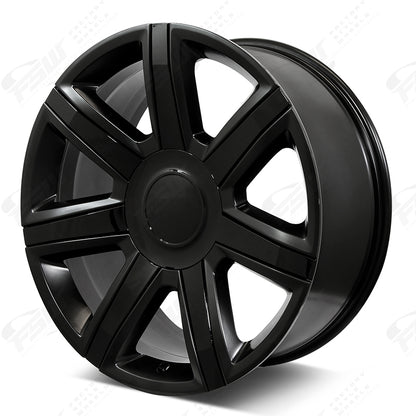 Platinum Style - F001 22x9 Satin Black Gloss Black Inserts wheel