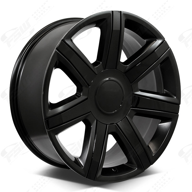 Platinum Style - F001 22x9 Satin Black Gloss Black Inserts wheel