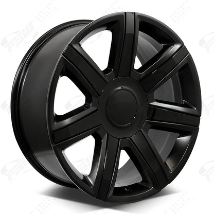 Platinum Style - F001 22x9 Satin Black Gloss Black Inserts wheel