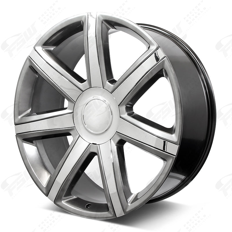 Platinum Style - F002 22x9 Hyper Black Chrome Inserts wheel