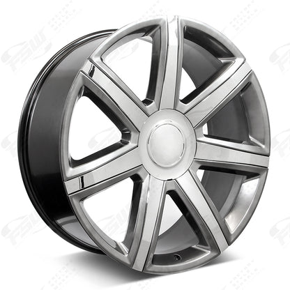 Platinum Style - F002 26x9.5 Hyper Black Chrome Inserts wheel