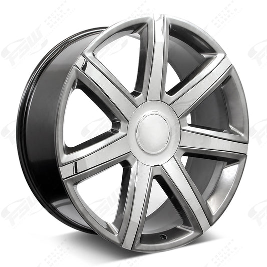 Platinum Style - F002 22x9 Hyper Black Chrome Inserts wheel