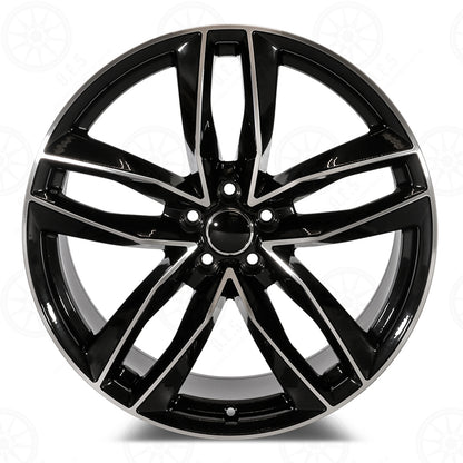 S7 Style - RA01 21x9.5 Machined Face/Black Outline wheel