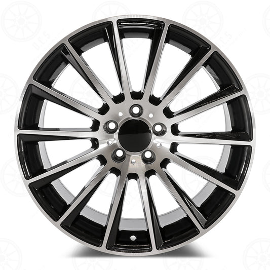 SLK Style - RM06 19x8.5 Machined Face/Black Outline wheel