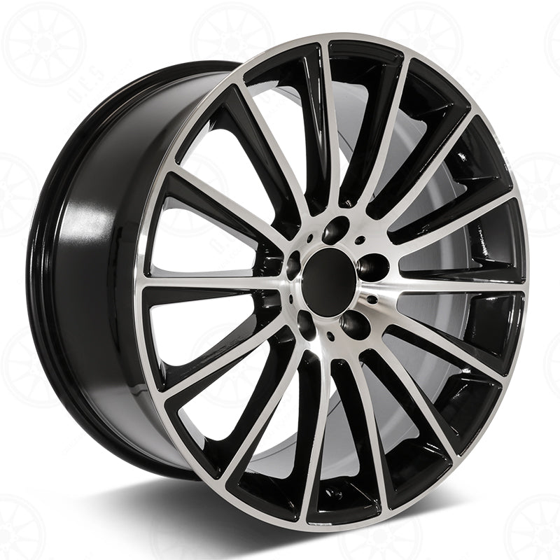 SLK Style - RM06 2x8.5 Machined Face/Black Outline wheel