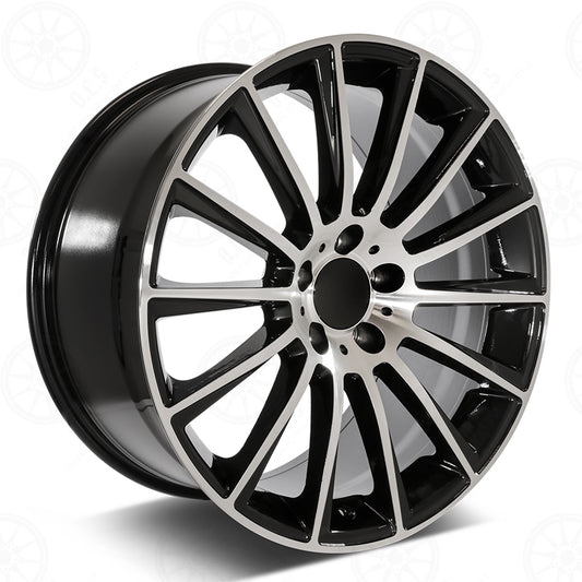 SLK Style - RM06 19x8.5 Machined Face/Black Outline wheel