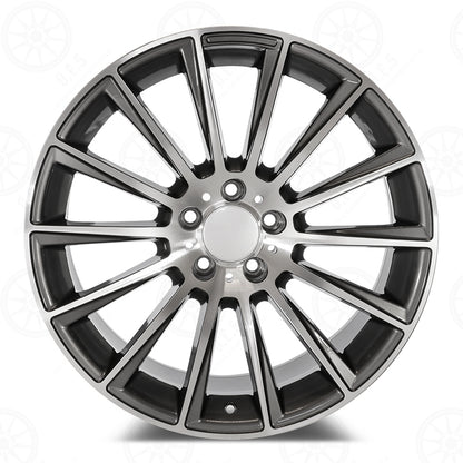 SLK Style - RM07 22x1 Machined Face/Gunmetal Outline wheel