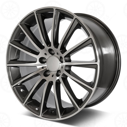 SLK Style - RM07 2x9.5 Machined Face/Gunmetal Outline wheel
