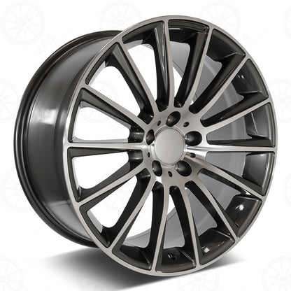 SLK Style - RM07 22x9 Machined Face/Gunmetal Outline wheel