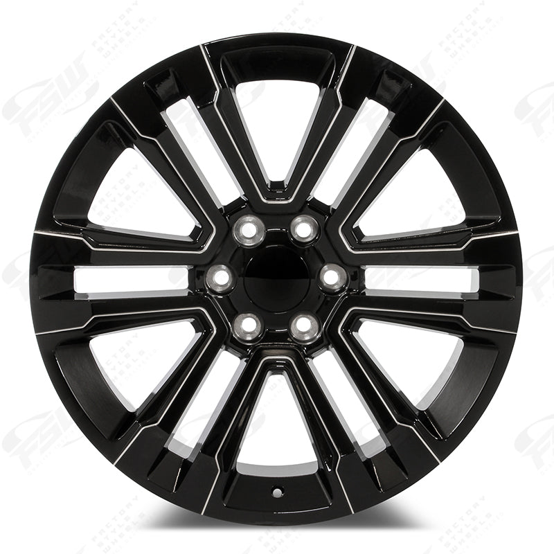 SLT Style - F131 24x1 Gloss Black Milled wheel