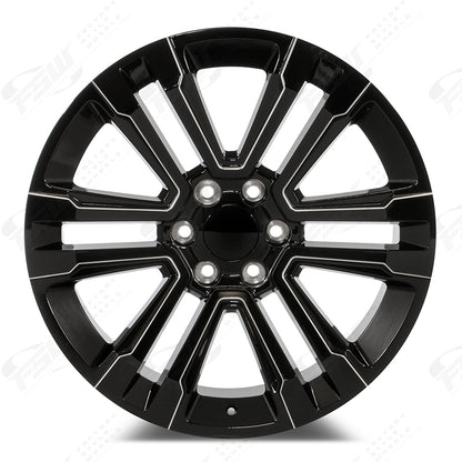 SLT Style - F131 24x1 Gloss Black Milled wheel