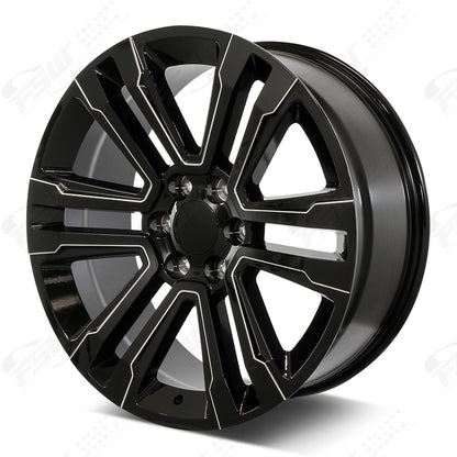 SLT Style - F131 24x1 Gloss Black Milled wheel