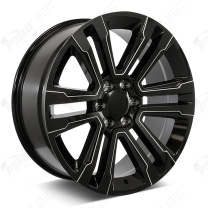 SLT Style - F131 24x1 Gloss Black Milled wheel