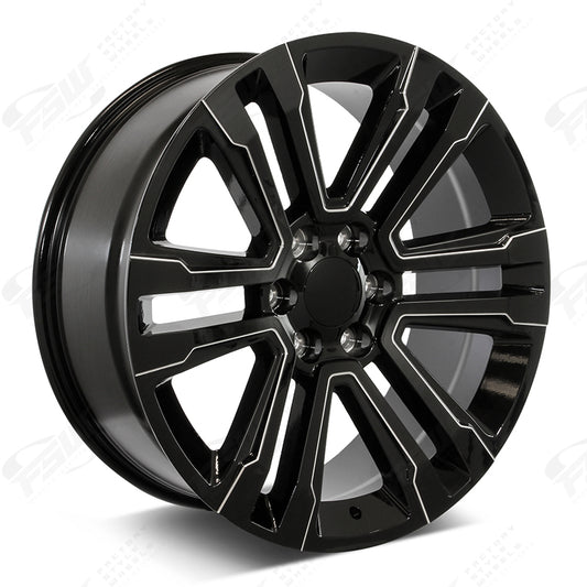 SLT Style - F131 24x1 Gloss Black Milled wheel
