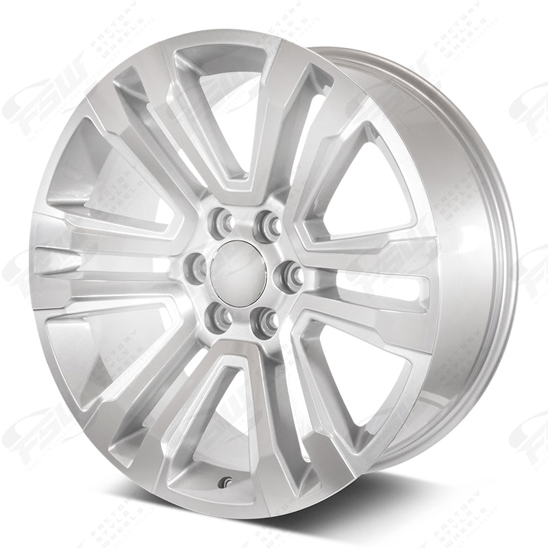 SLT Style - F134 22x9 Machined Face/Silver Outline wheel