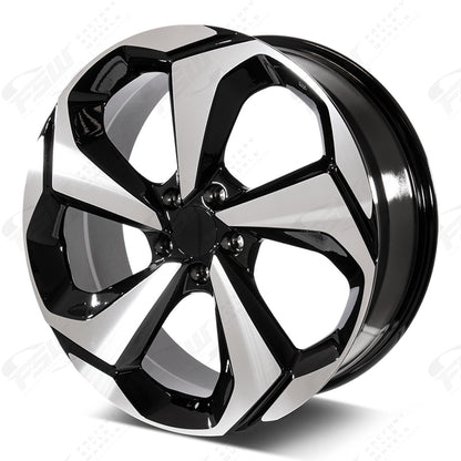 Sport Style 2020 - F166 2x8 Machined Face/Black Outline wheel