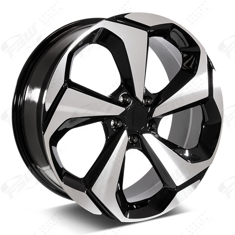 Sport Style 2020 - F166 2x8 Machined Face/Black Outline wheel