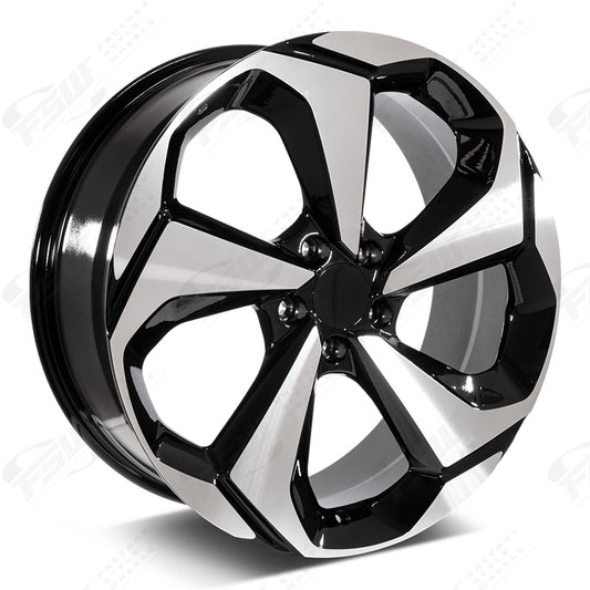 Sport Style 2020 - F166 2x8 Machined Face/Black Outline wheel