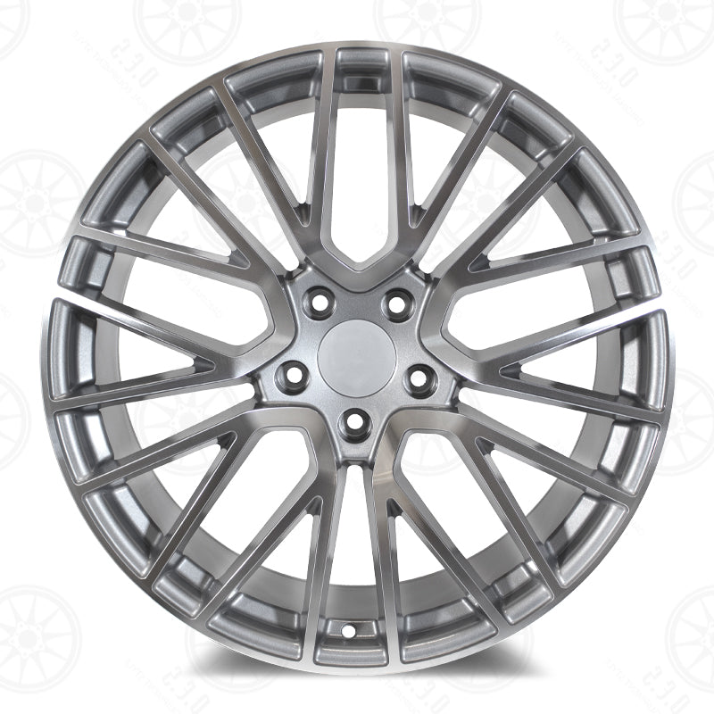 Turbo 4S Style - RP27 22x1 Machined Face/Gunmetal Outline wheel