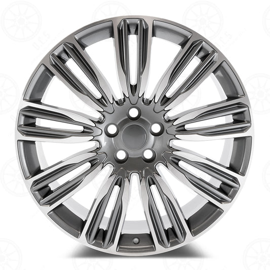 Velar Style - RL17 24x1 Machined Face/Gunmetal Outline wheel